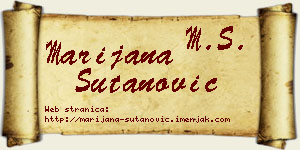 Marijana Šutanović vizit kartica